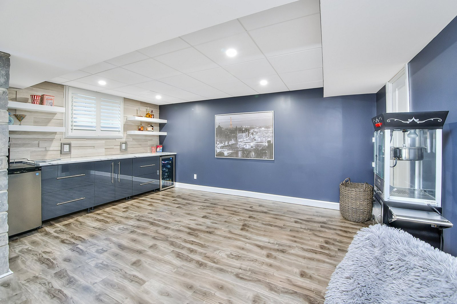 Durable vinyl flooring in a kitchen renovation.